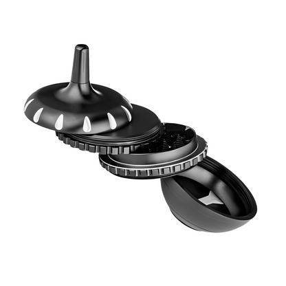 SPINNING TOP GRINDER 4 PARTS - FULL BLACK ⚡