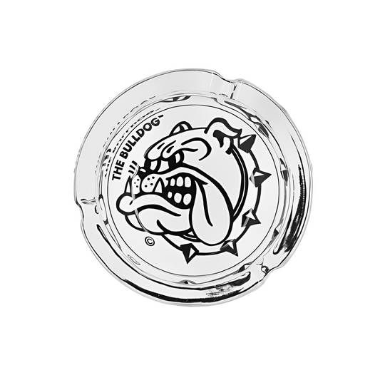 GLASS ASHTRAY WHITE - THE BULLDOG 🚬